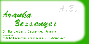 aranka bessenyei business card